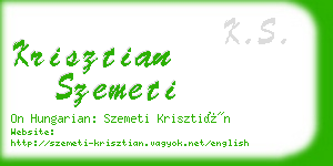 krisztian szemeti business card